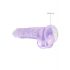 REALROCK - transparante realistische dildo - paars (19cm)