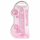 REALROCK - doorzichtige realistische dildo - roze (19 cm)