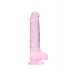 REALROCK - doorzichtige realistische dildo - roze (19 cm)