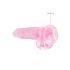 REALROCK - doorzichtige realistische dildo - roze (19 cm)