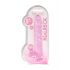 REALROCK - transparante realistische dildo - roze (22cm)