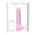 REALROCK - transparante realistische dildo - roze (22cm)