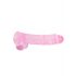 REALROCK - transparante realistische dildo - roze (22cm)