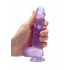 REALROCK - transparante realistische dildo - paars (15cm)