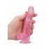 REALROCK - doorzichtige realistische dildo - roze (15cm)