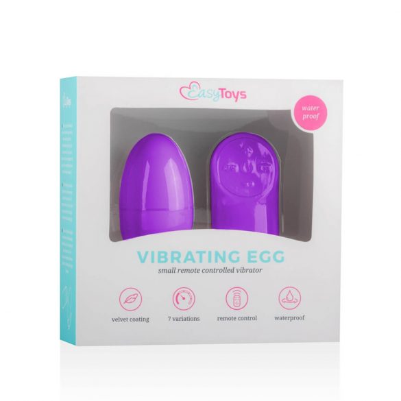 Easytoys - 7 ritmes draadloze vibratie-ei (paars)