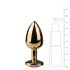 Easytoys Metal No.1 - paarse steen anale dildo - goud (2,5cm)