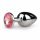 Easytoys Metaal Nr.1 - Roze Steen Anale Plug - Zilver (2,7 cm)