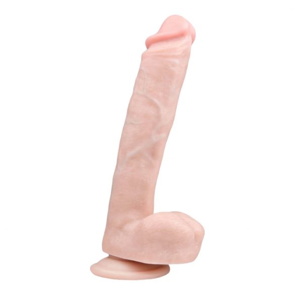 Easytoys - Grote dildo met zuignap en ballen (26,5 cm) - huidkleurig