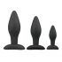 Easytoys Rocket - anale dildo set - zwart (3-delig)