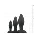 Easytoys Rocket - anale dildo set - zwart (3-delig)