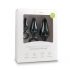 Easytoys - anale dildo set met handgreepring - 3 stuks (zwart)