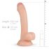 Real Fantasy Vince - dildo met ballen en voorhuid - 19,5 cm (natuurlijk)