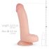 Echte Fantasie Cliff - realistische dildo met ballen - 22cm (natuurlijk)