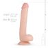 Real Fantasy Elvin - realistische dildo met balzak - 28cm (natuurlijk)