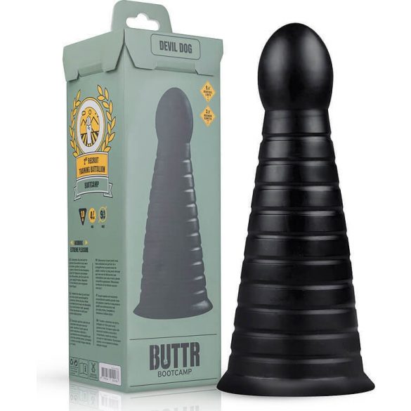 BUTTR Duivelse Hond - zuignap dildo (zwart)