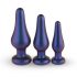 Hueman Comets - siliconen anale dildo set (3-delig) - paars