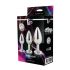 Gleaming Love - anale plug set - zilver (3-delig)