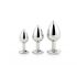 Gleaming Love - anale plug set - zilver (3-delig)