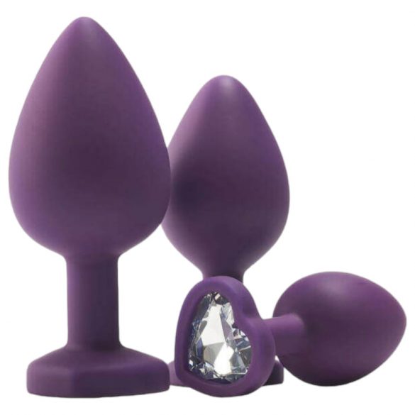 Flirts anale training set - dildoset (3 stuks) - paars