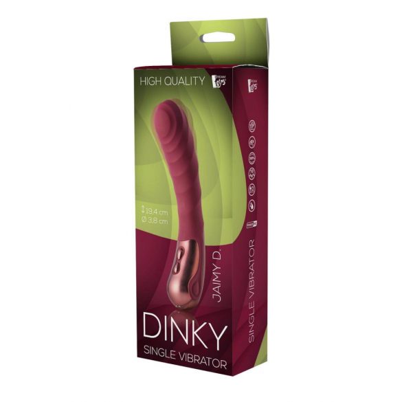 Dinky Jaimy D. Single - oplaadbare geribbelde G-spot vibrator (bordeaux)