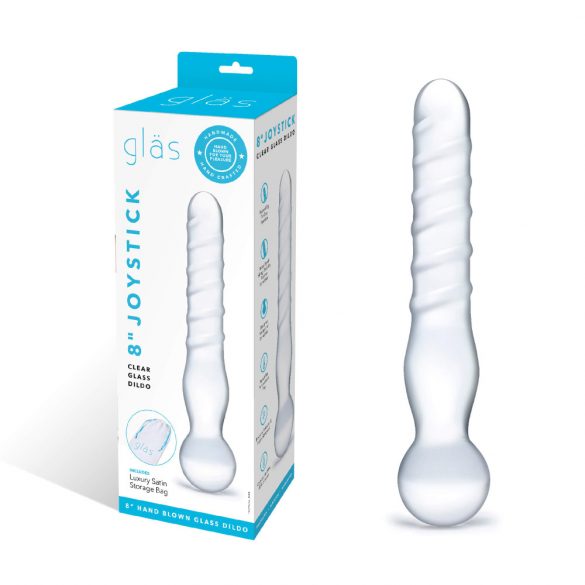 GLAS - dubbelzijdige glazen dildo (doorzichtig)