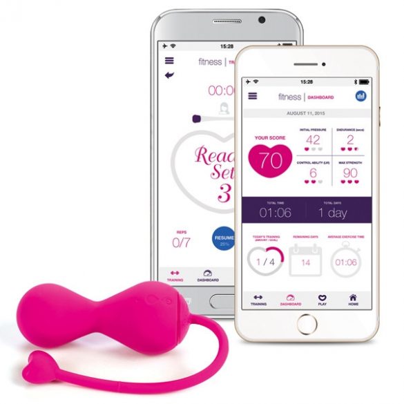 LOVELIFE BY OHMIBOD - KRUSH - Slimme, oplaadbare geisha balletjes duo (roze)