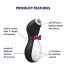 Satisfyer Penguin - oplaadbare, waterdichte clitoris stimulator (zwart-wit)