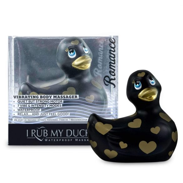 My Duckie Romance 2.0 - waterdichte eend clitoris vibrator (zwart-goud)