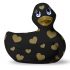 My Duckie Romance 2.0 - waterdichte eend clitoris vibrator (zwart-goud)