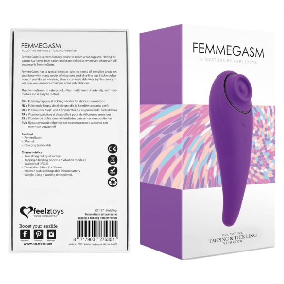 FEELZTOYS Femmegasm - oplaadbare 2in1 clitorisstimulator (paars)