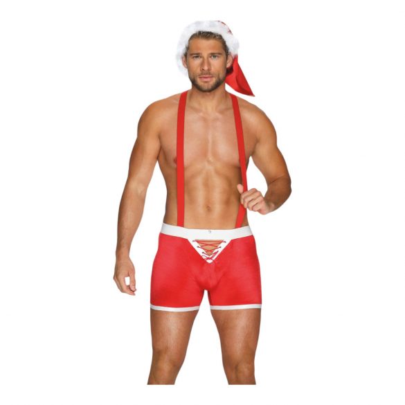 Obsessive Mr Claus - Kerstman kostuum set (2-delig) - rood