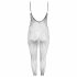 NO:XQSE - Geperforeerd net bodysuit (zwart) - XL/XXL