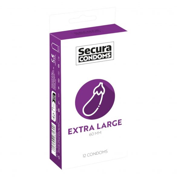 Secura Aubergine - extra grote condoom - 60mm (12st)