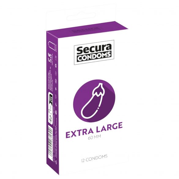 Secura Aubergine - extra grote condoom - 60mm (12st)