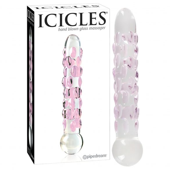 Icicles No. 7 - glazen dildo met kralen