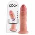 King Cock 9 - levenbare realistische dildo (23cm) - huidskleurig