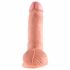 King Cock 7 bal met ballen (18 cm) - natuur