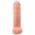 King Cock 30 cm dildo met ballen - naturel