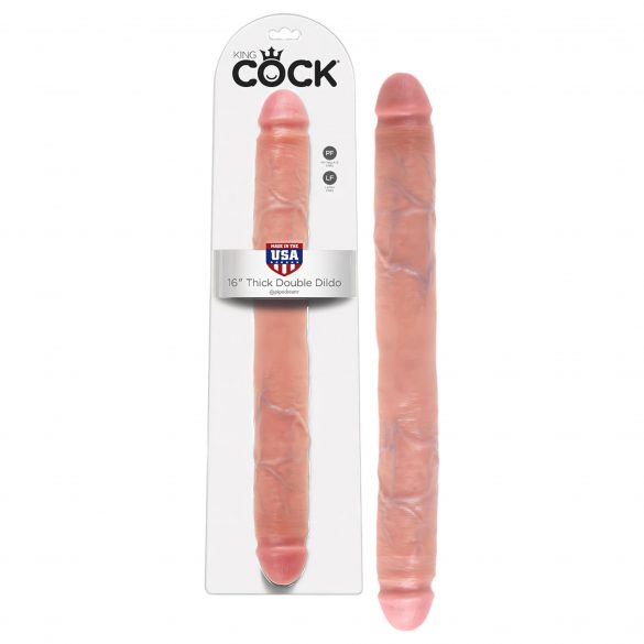 King Cock 16 dubbele grote dildo (41 cm) - natuurlijk