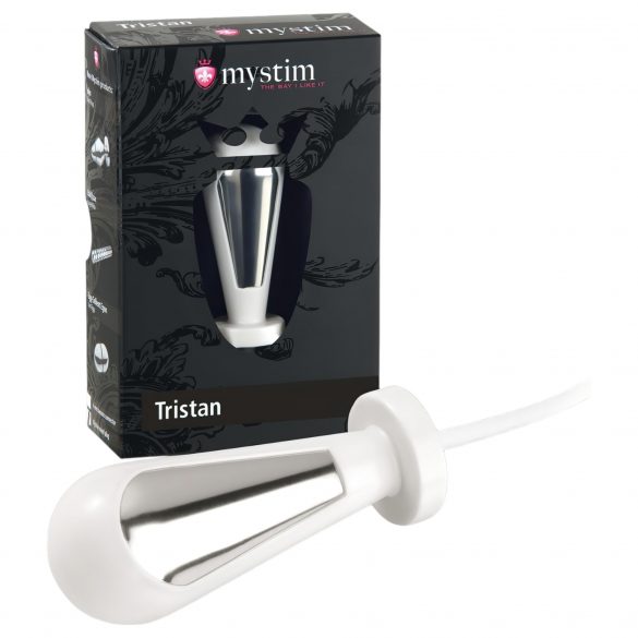 mystim Tristan - elektro-cone dildo (wit)