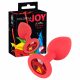 Colorful JOY - siliconen anale dildo - klein (rood)