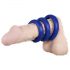 You2Toys - Dikke siliconen ring trio (blauw)