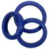 You2Toys - Dikke siliconen ring trio (blauw)