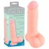 Medische rechte siliconen dildo (20cm) - natuur