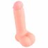 Medische rechte siliconen dildo (20cm) - natuur