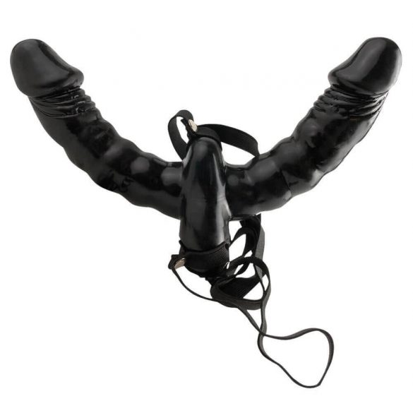 Aanpasbare dubbele vibrator (zwart) - Fetish