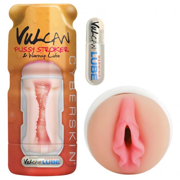 Vulcan Stroker - realistische vagina met verwarmd glijmiddel (natuurlijk)