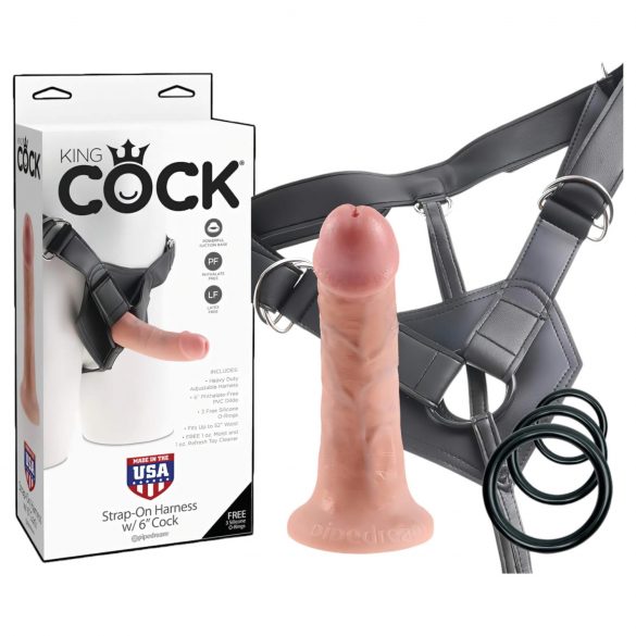 King Cock Strap-on 6 - strap-on dildo - naturel