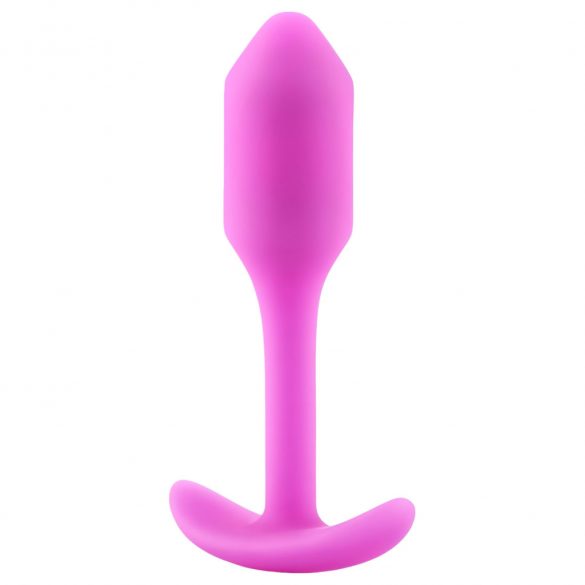 b-vibe Snug Plug 1 - anaal dildo met binnengewicht (55g) - roze